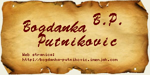 Bogdanka Putniković vizit kartica